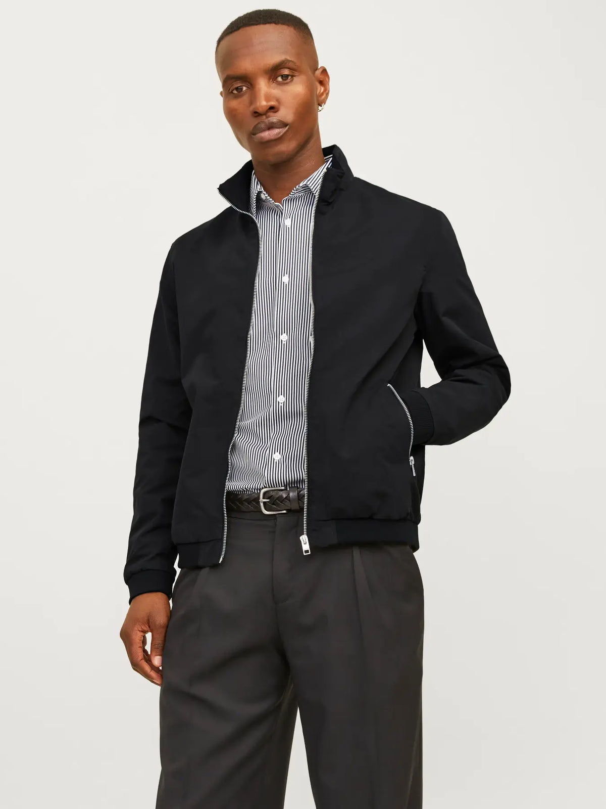 Jack & Jones Rush Harrington Bomber Jacket - Black
