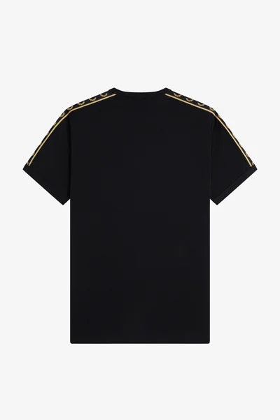 Fred Perry M4613 Contrast Tape Ringer T-Shirt 90A - Black/Champagne