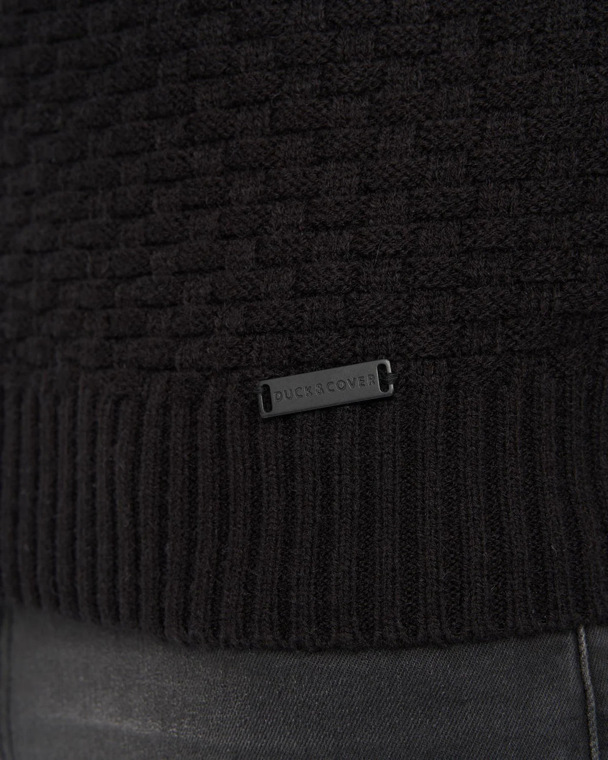 Duck and Cover Matera Texture Knit - Black
