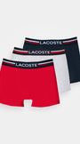 LACOSTE 3 PACK BOXER SHORTS LAW NVYBLUE/WHITERED