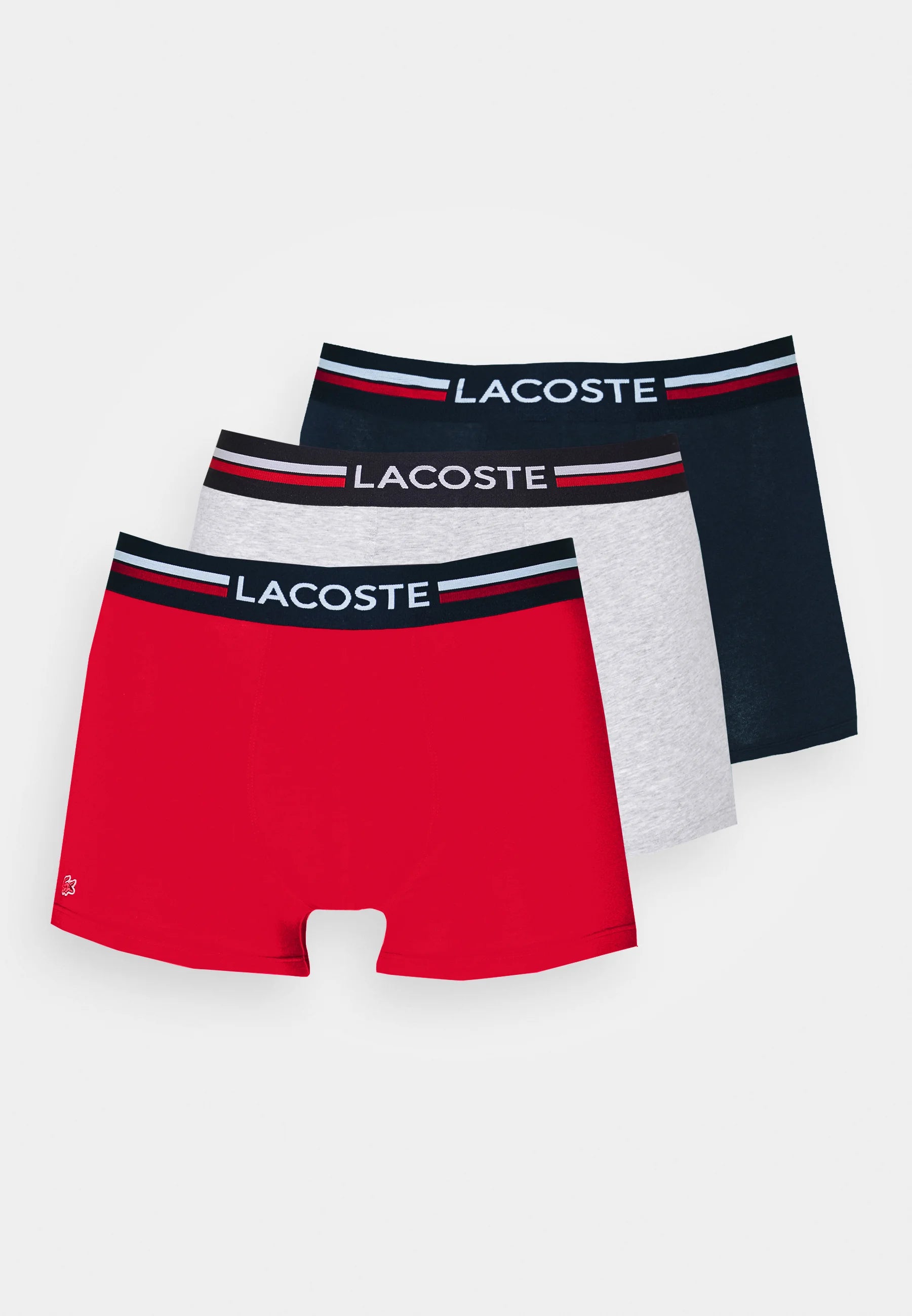 LACOSTE 3 PACK BOXER SHORTS LAW NVYBLUE/WHITERED