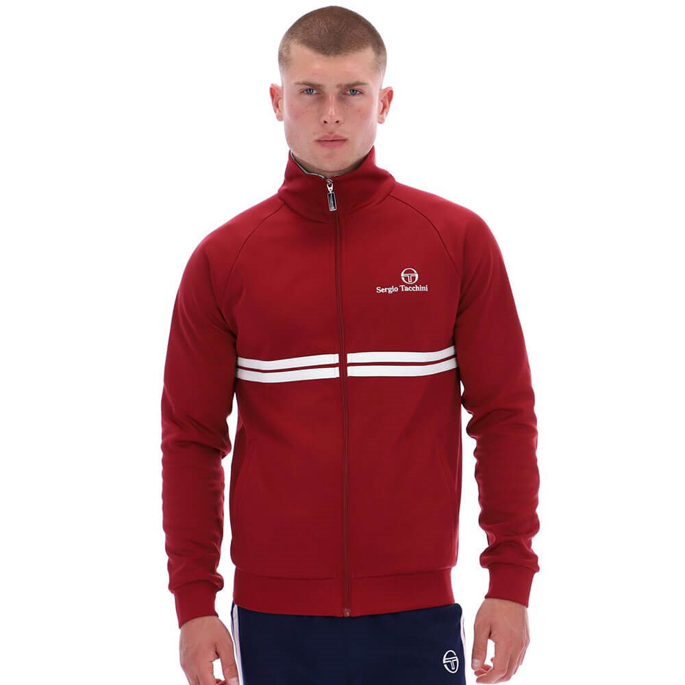 Sergio Tacchini New Dallas Track Top - Rhubard/Gardenia/Aruba Blue