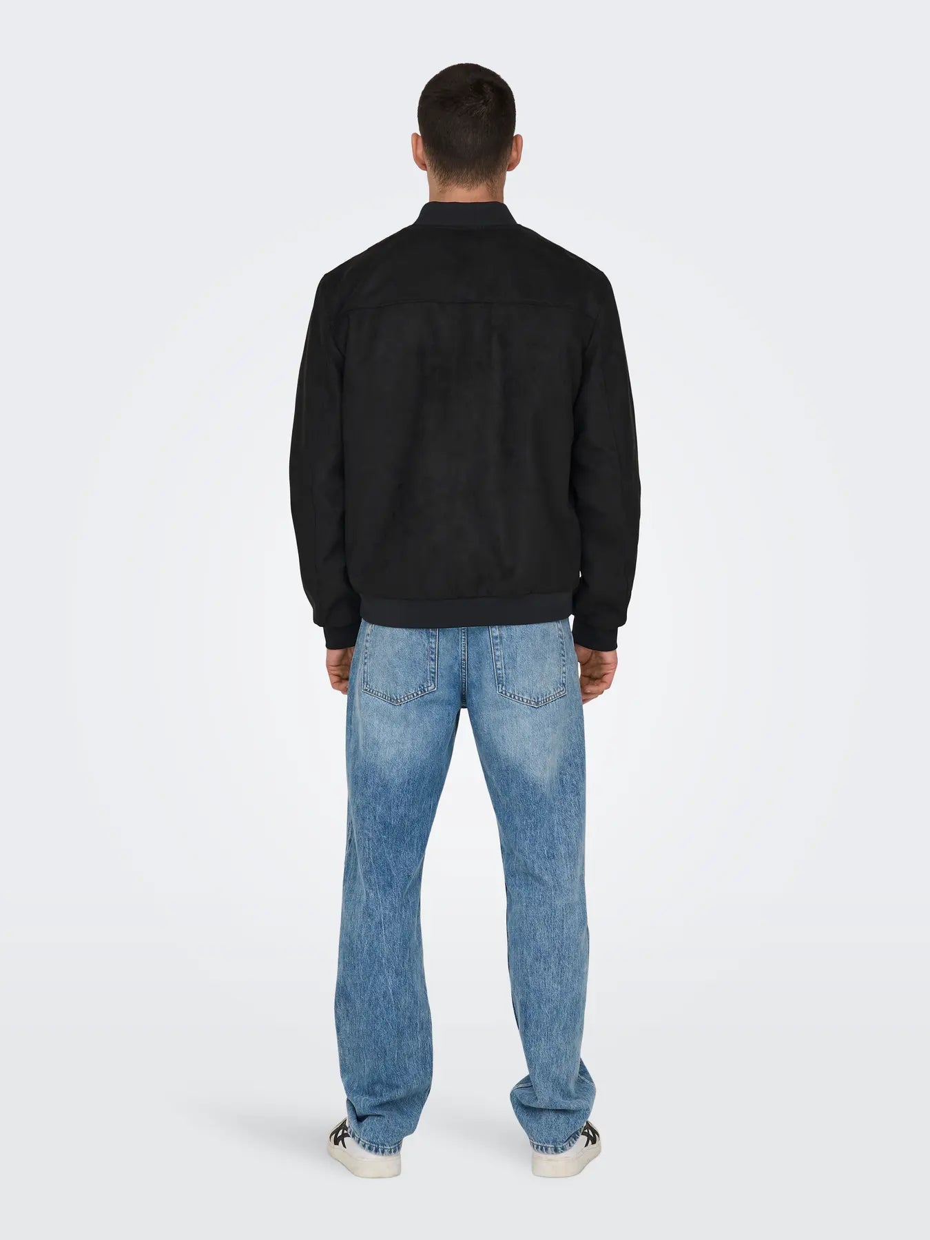 Only & Sons Fake Suede Bomber - Black