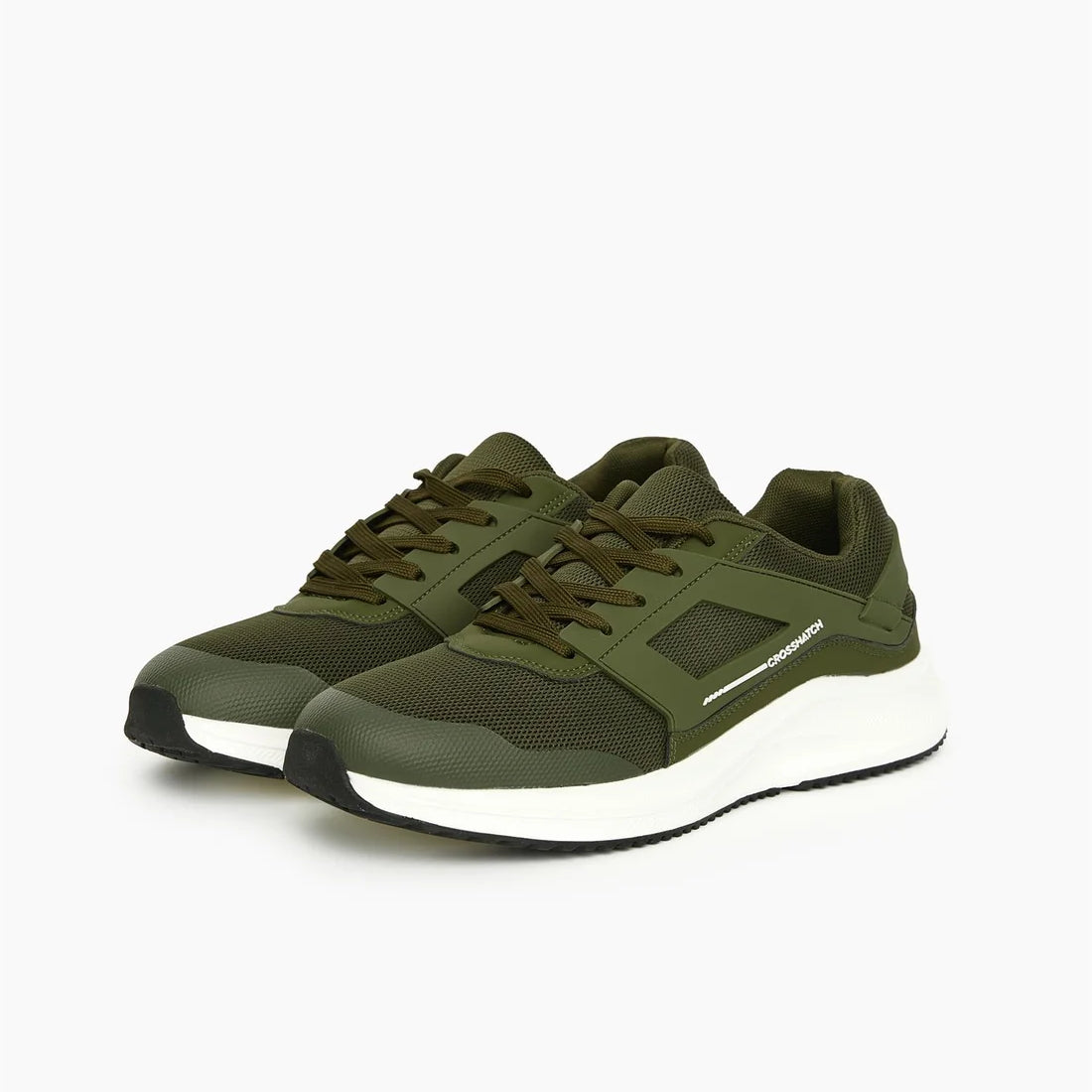Crosshatch Holywell Trainers - Olive