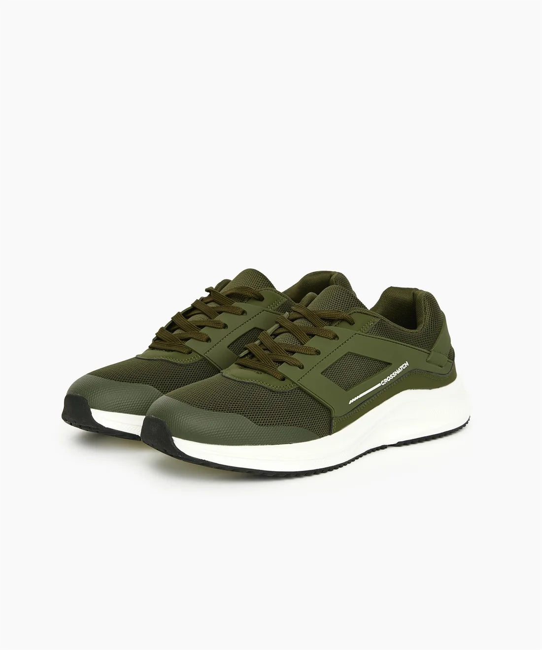 Crosshatch Holywell Trainers - Olive