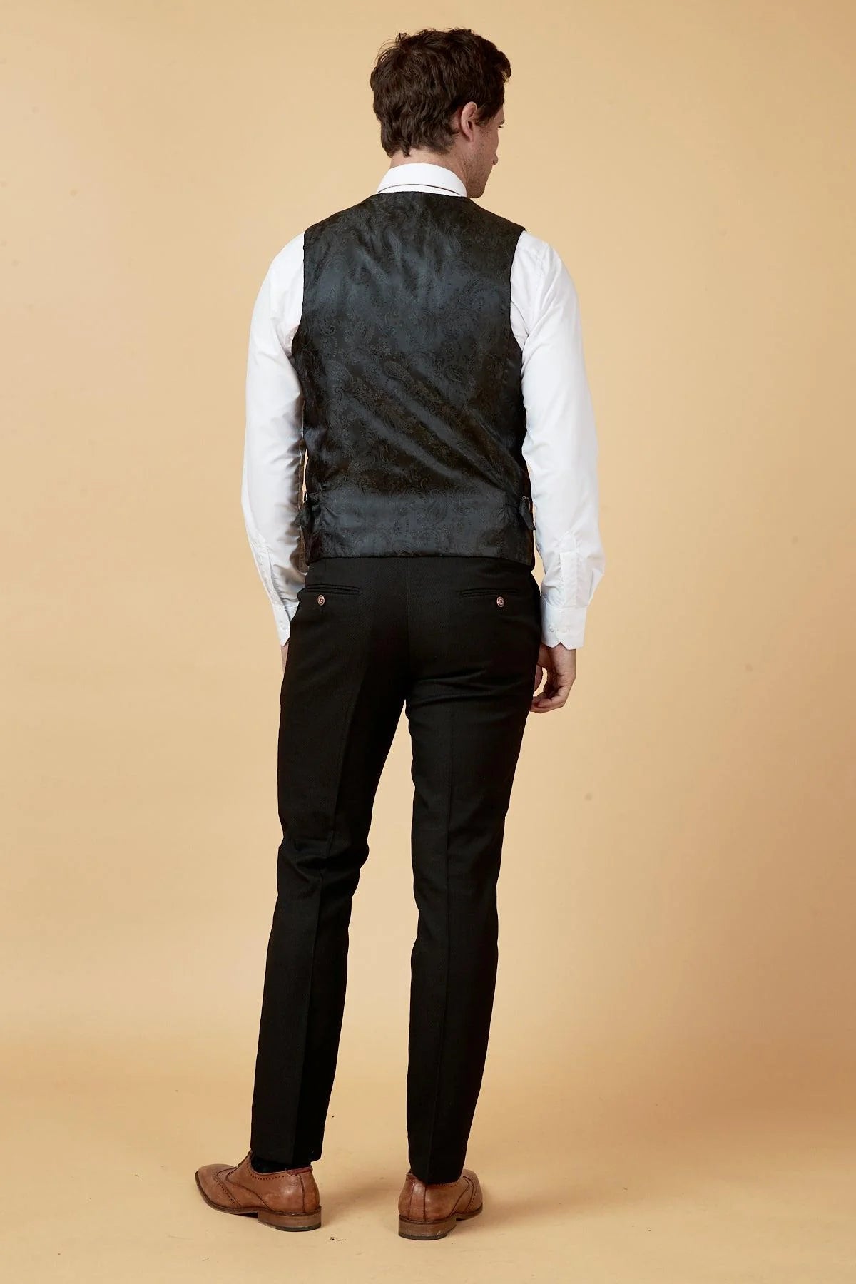 Marc Darcy Max Single Breasted Waistcoat - Black