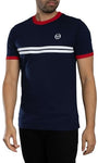 Sergio Tacchini STM14565 Supermac T-Shirt - 128 Maritime Blue/Adrenaline Rush/White
