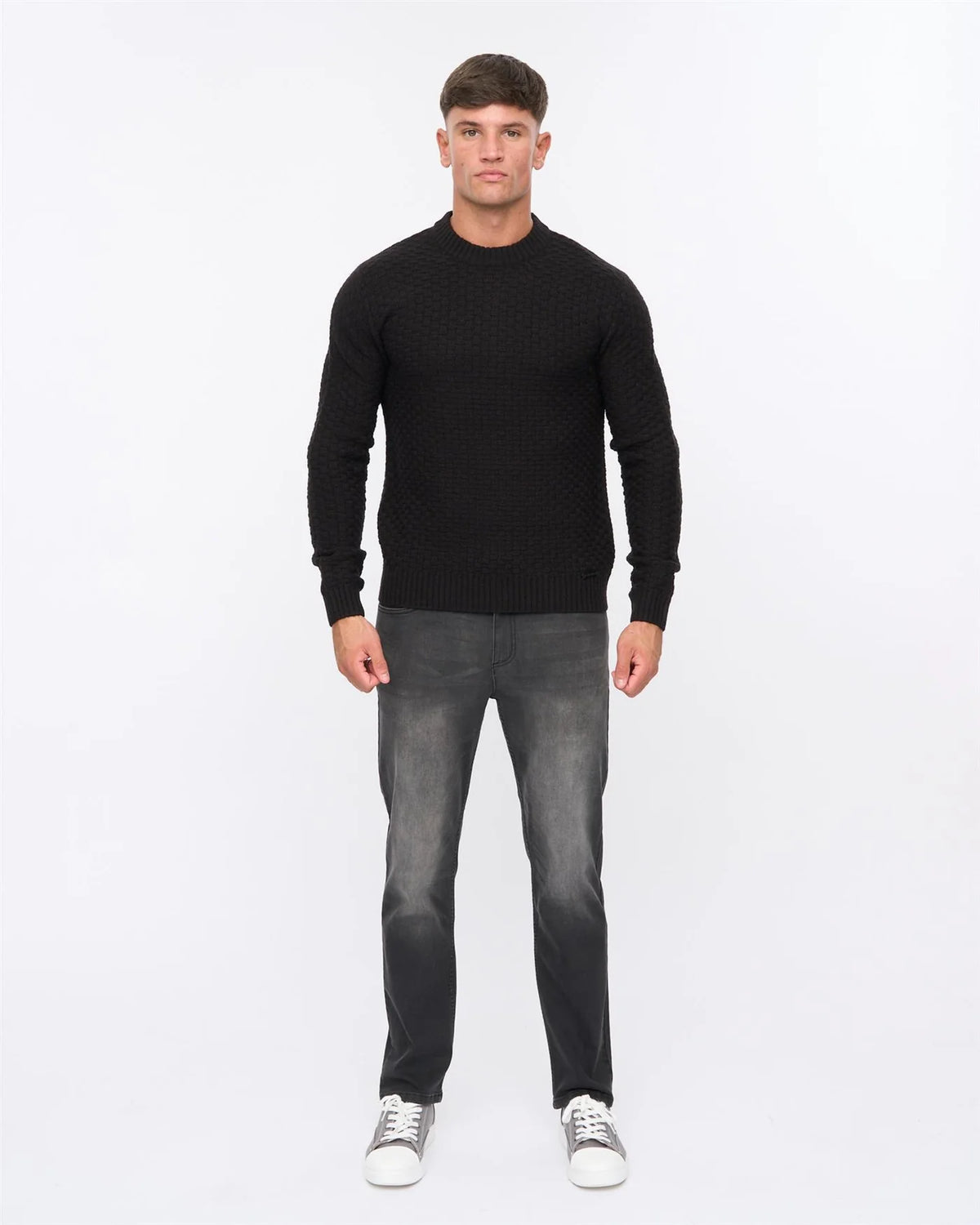 Duck and Cover Matera Texture Knit - Black