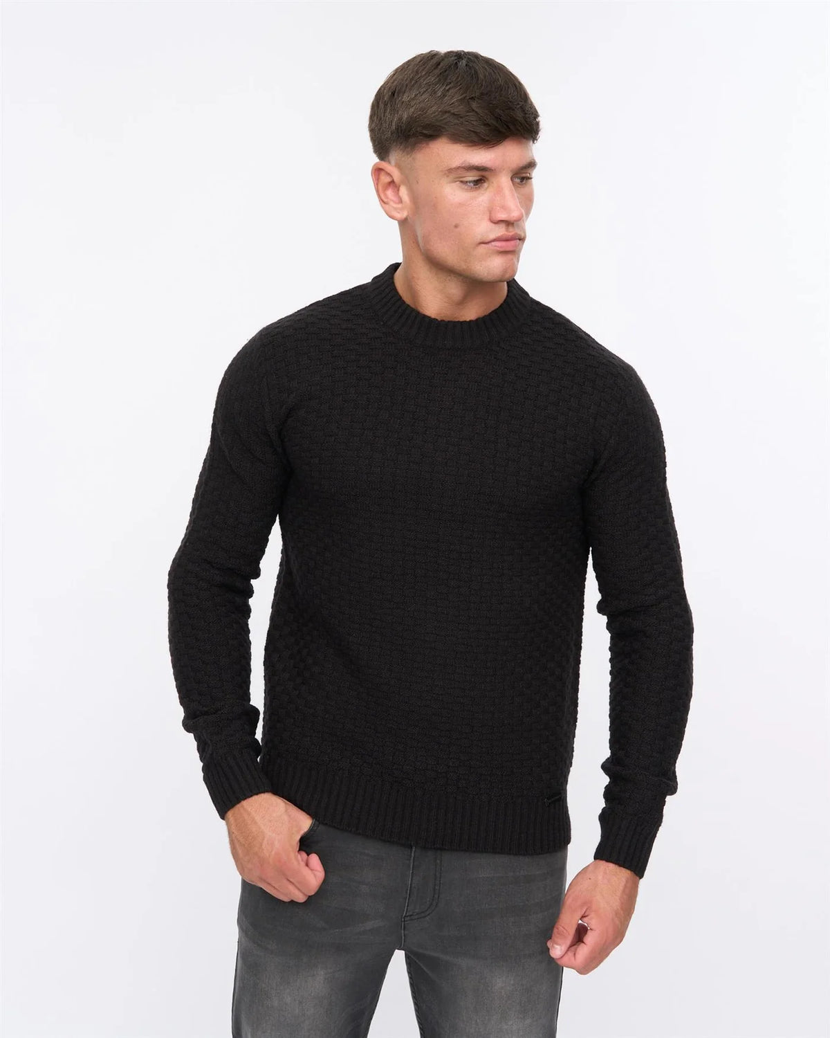 Duck and Cover Matera Texture Knit - Black
