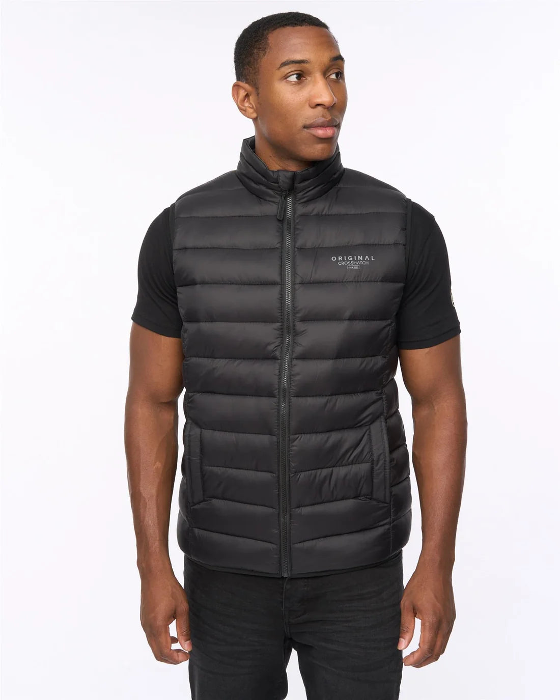Crosshatch Gattering Gilet - Black