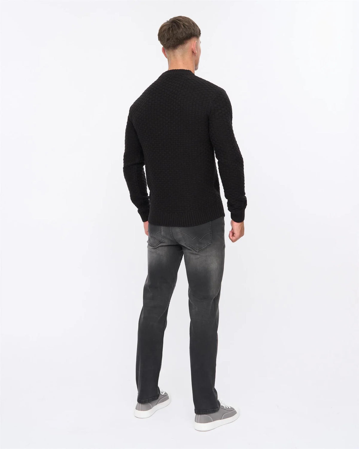 Duck and Cover Matera Texture Knit - Black
