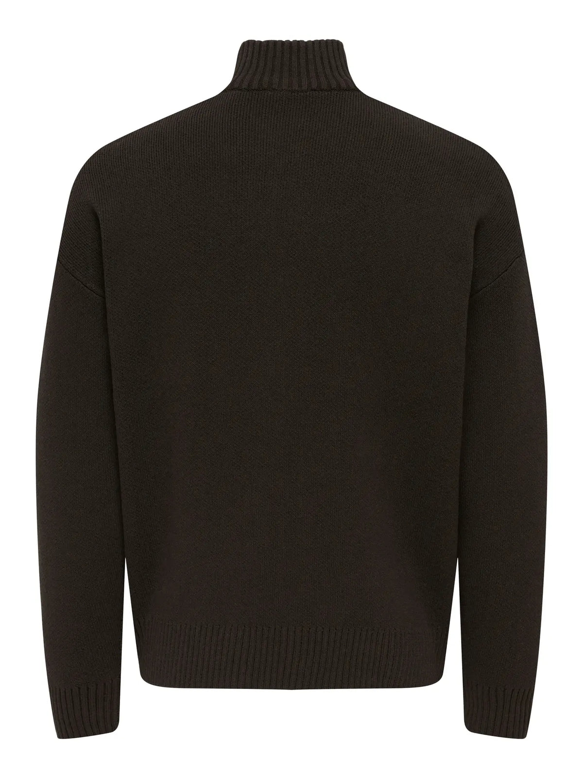 Only & Sons Blake DS High Neck Knitted Cardigan - Coffee Bean