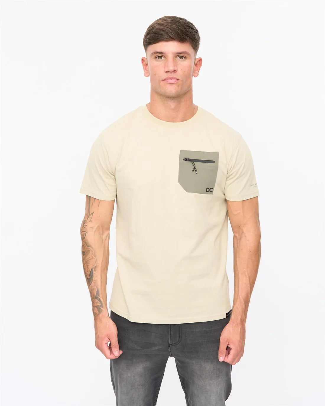 Duck & Cover Kematone T-Shirt - Light Sage