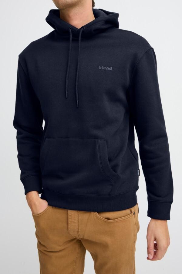Blend Downtown Hooded Sweatshirt - Navy Blue