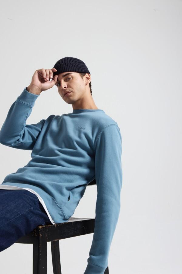 Blend  Downtown Crew Neck Sweat - Bluestone
