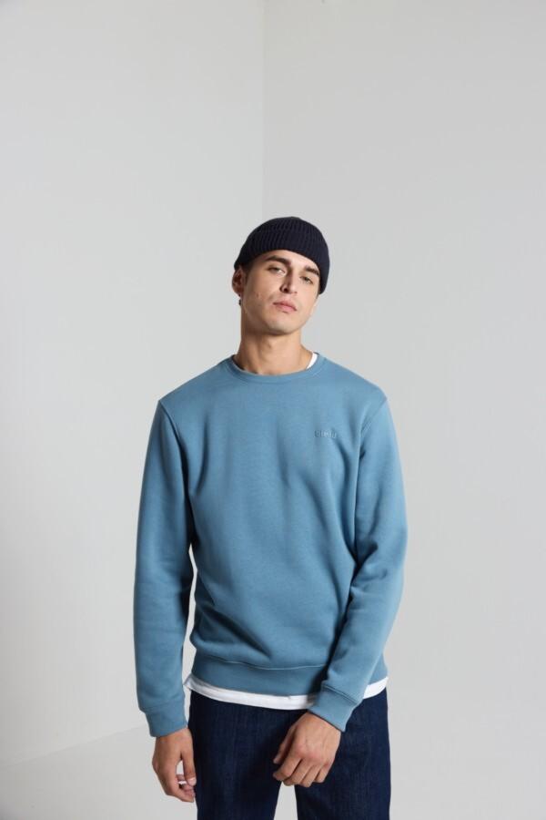Blend  Downtown Crew Neck Sweat - Bluestone