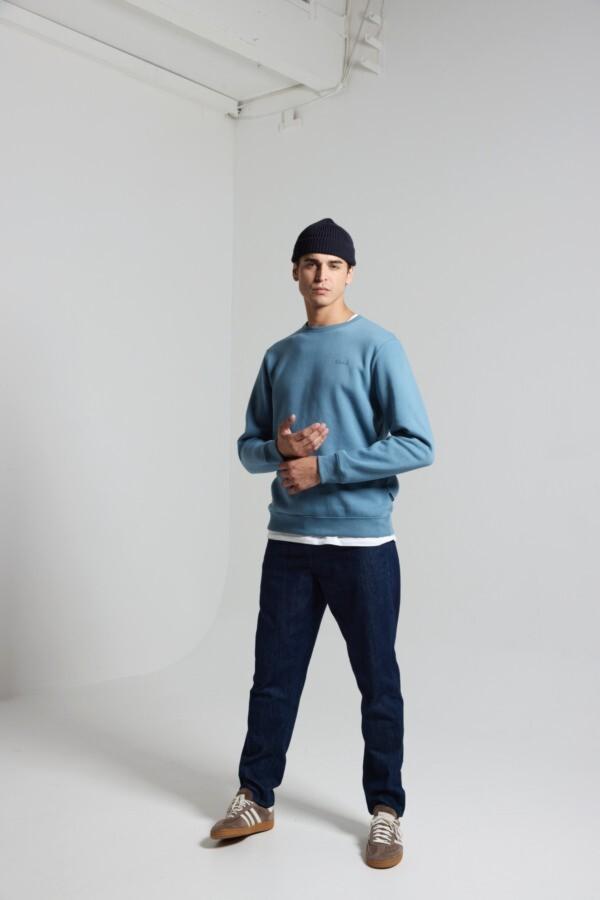 Blend  Downtown Crew Neck Sweat - Bluestone
