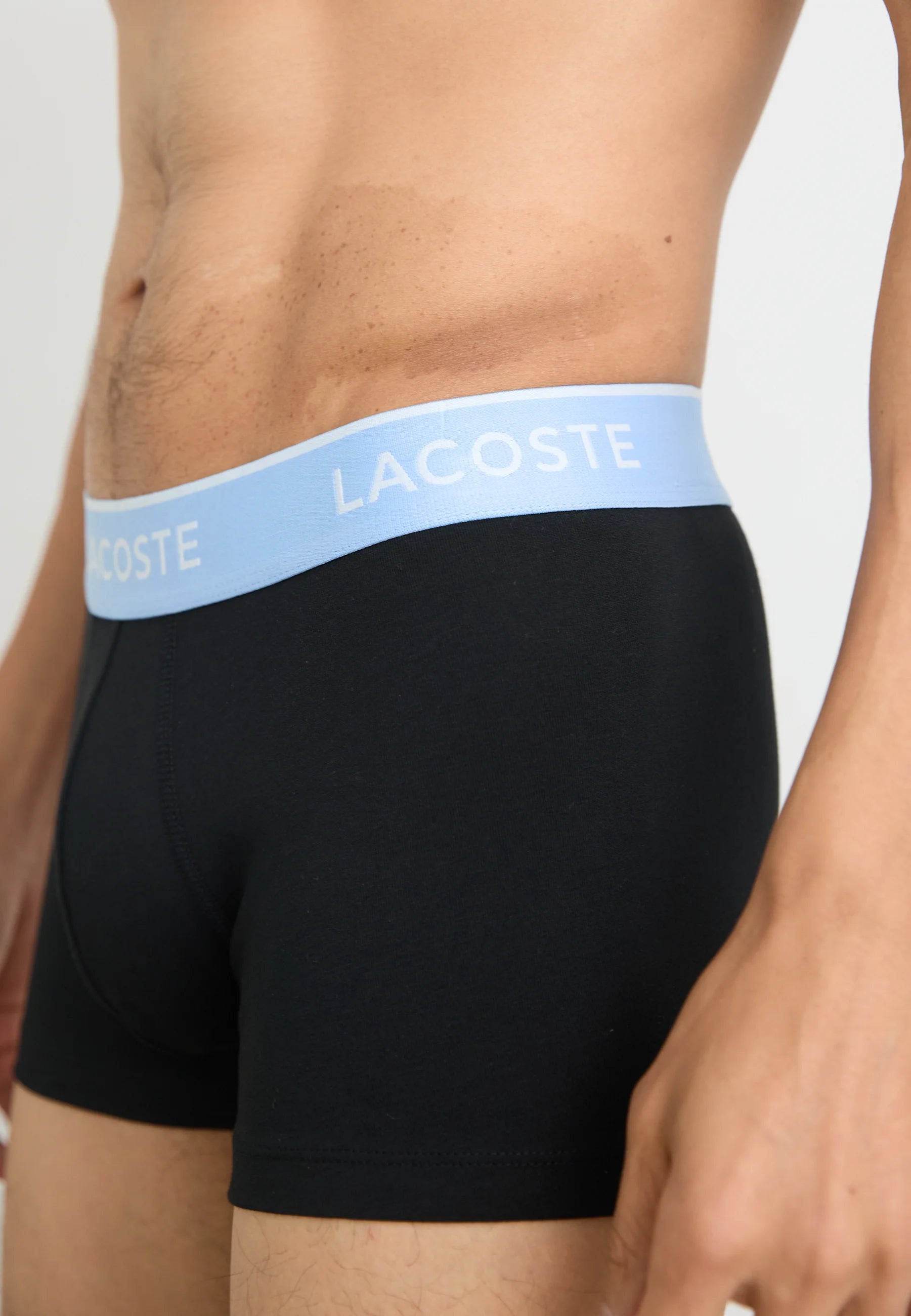 Lacoste Cotton Stretch Trunks - B68 Black/Marina/Graphite
