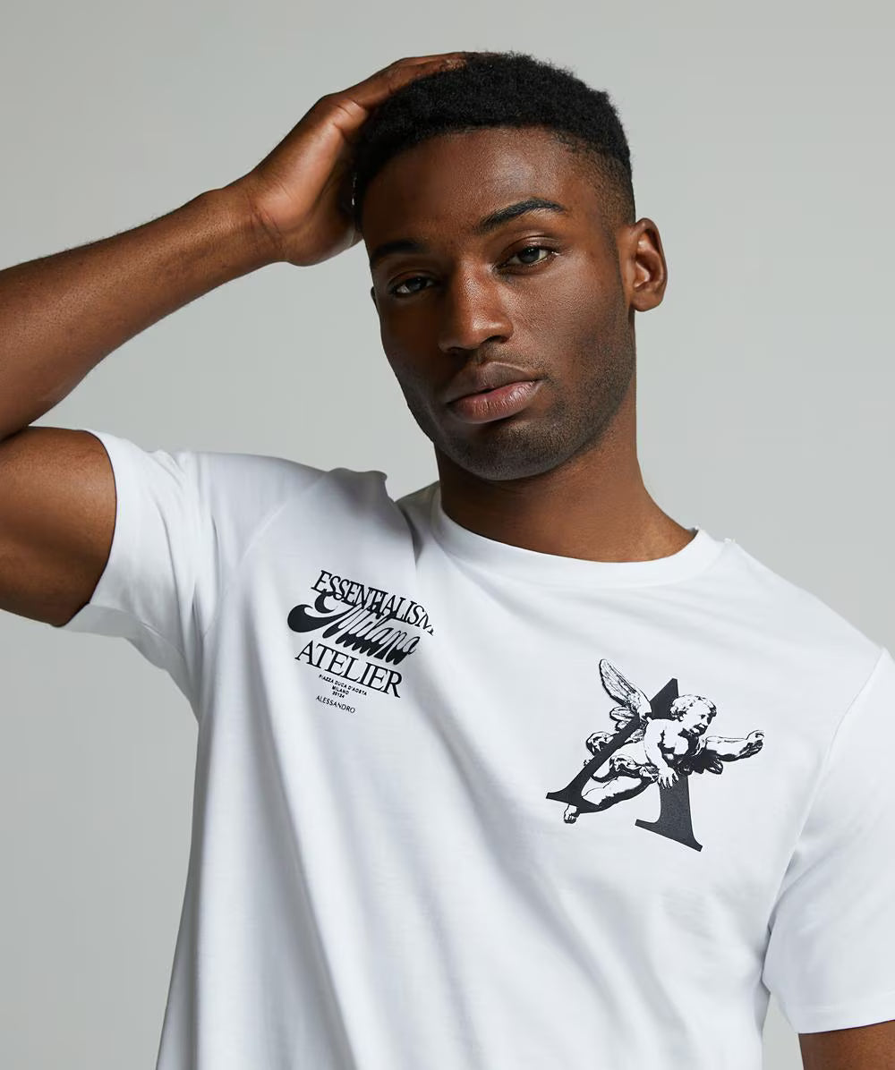 Alessandro Zavetti Putto T-Shirt Optic White – Vault Menswear