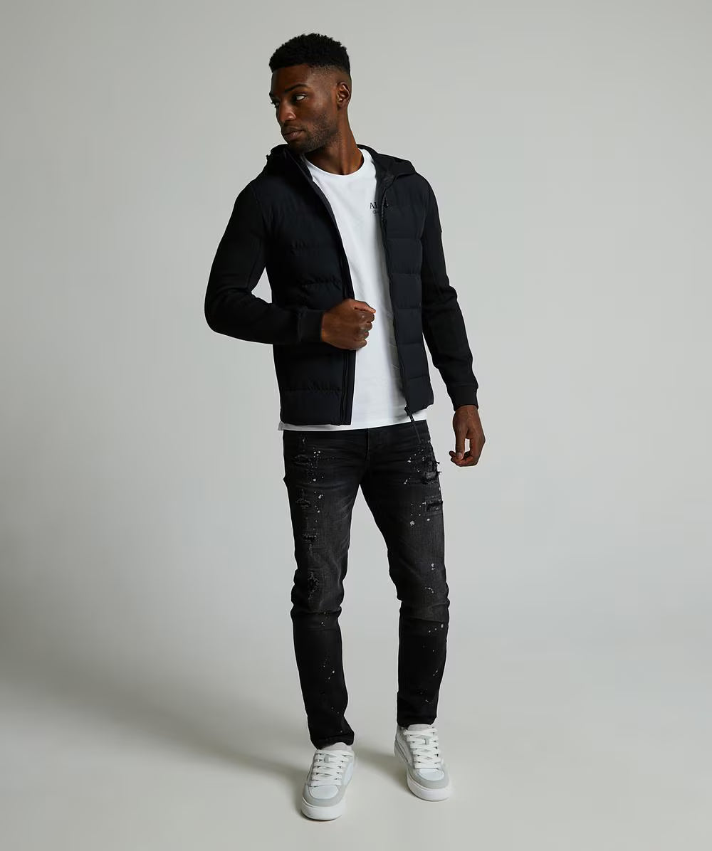 Alessandro Zavetti Collovati Hybrid Hooded Jacket - Jet Black