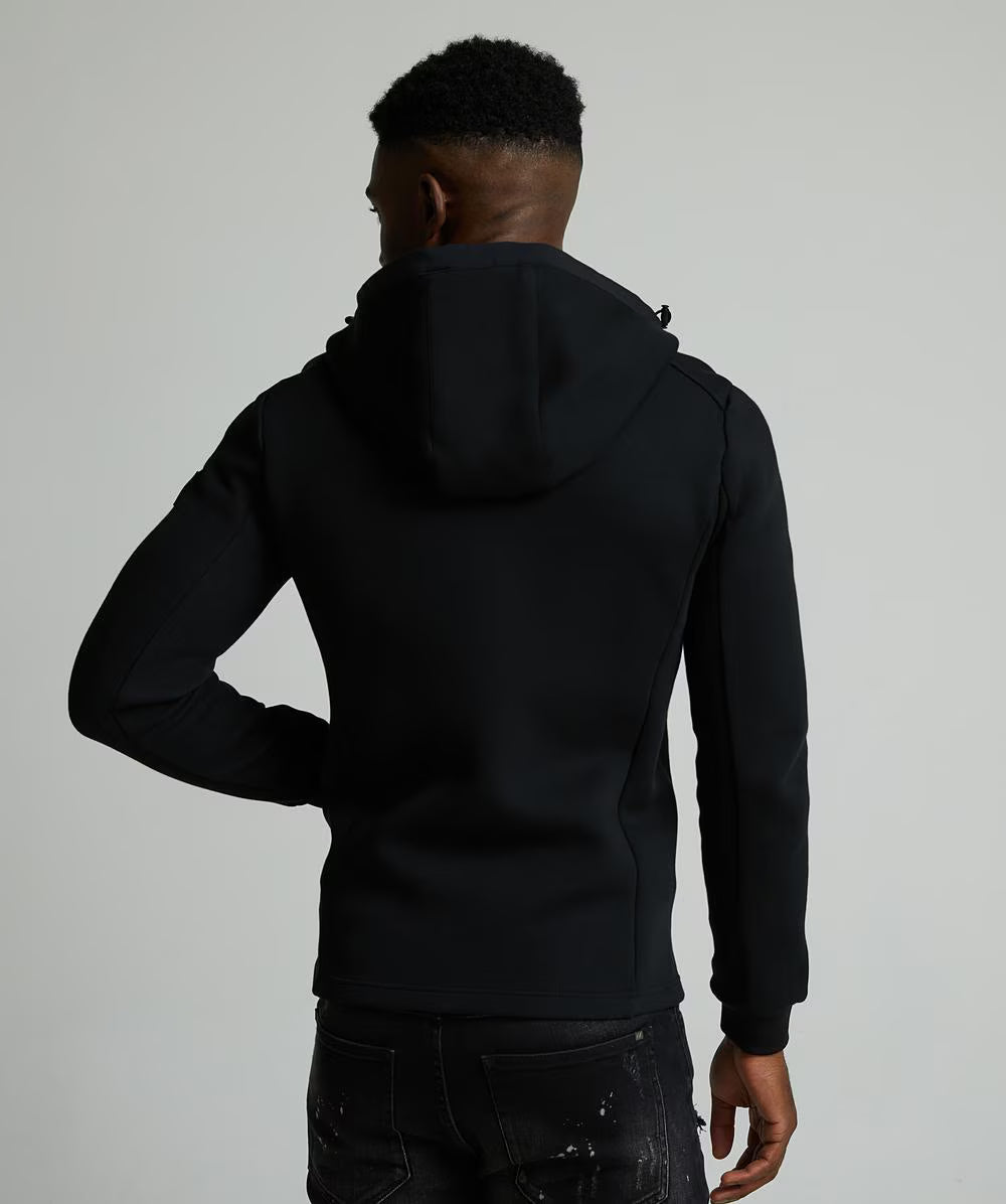 Alessandro Zavetti Collovati Hybrid Hooded Jacket - Jet Black