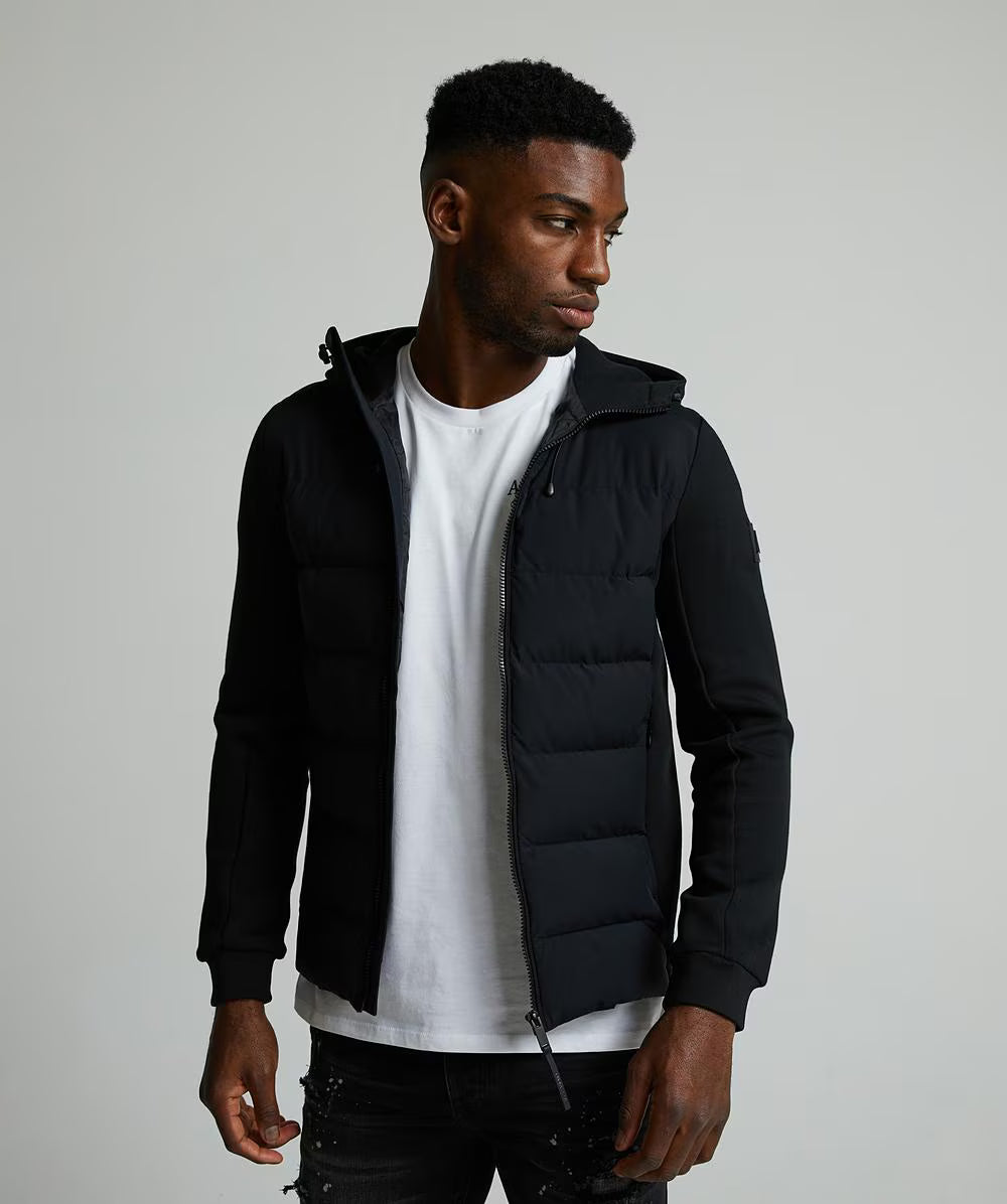 Alessandro Zavetti Collovati Hybrid Hooded Jacket - Jet Black