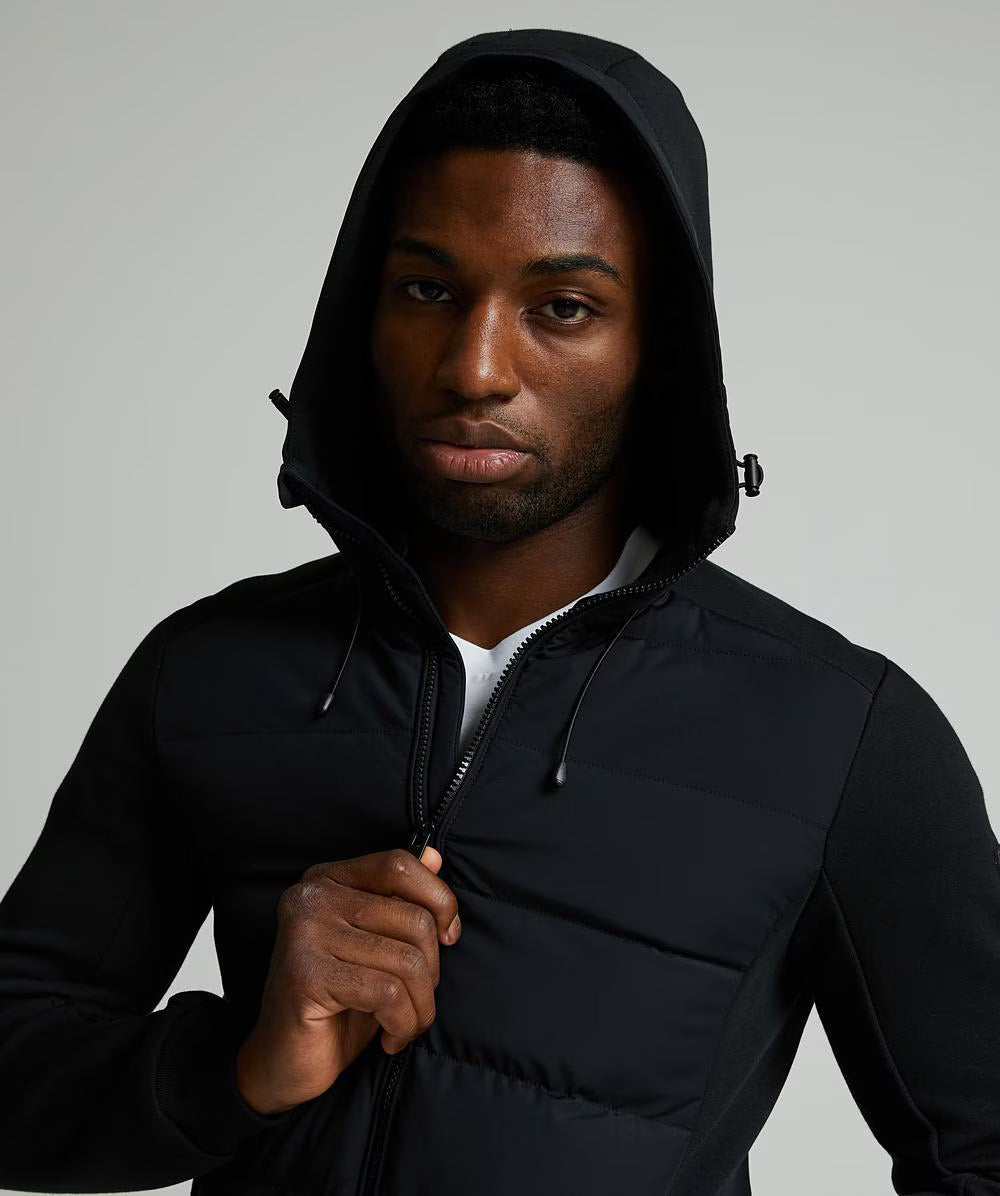 Alessandro Zavetti Collovati Hybrid Hooded Jacket - Jet Black