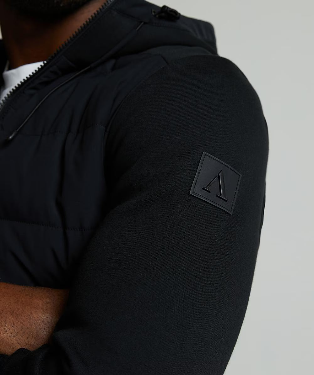 Alessandro Zavetti Collovati Hybrid Hooded Jacket - Jet Black