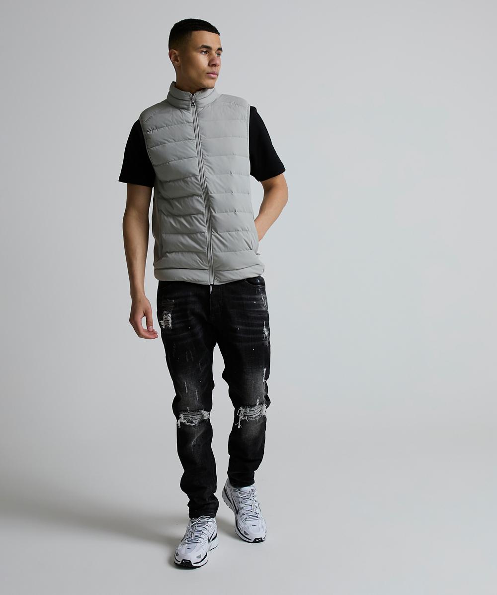 Alessandro Zavetti Masso Padded Gilet - Silver Thyme