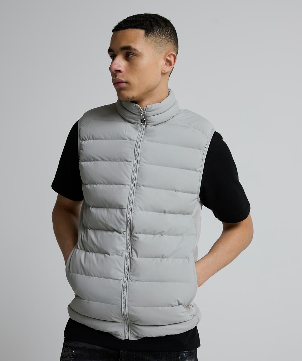 Alessandro Zavetti Masso Padded Gilet - Silver Thyme