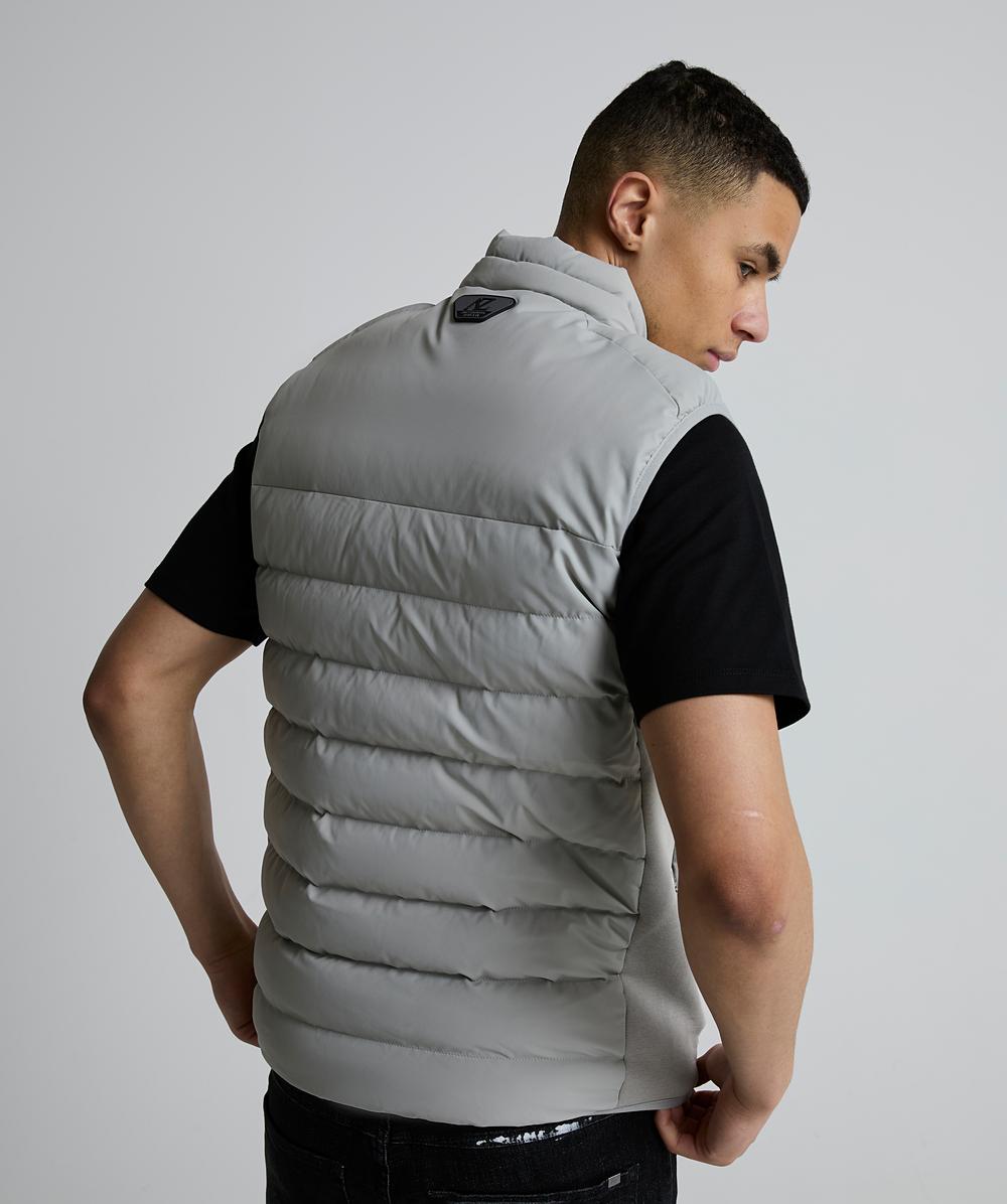 Alessandro Zavetti Masso Padded Gilet - Silver Thyme