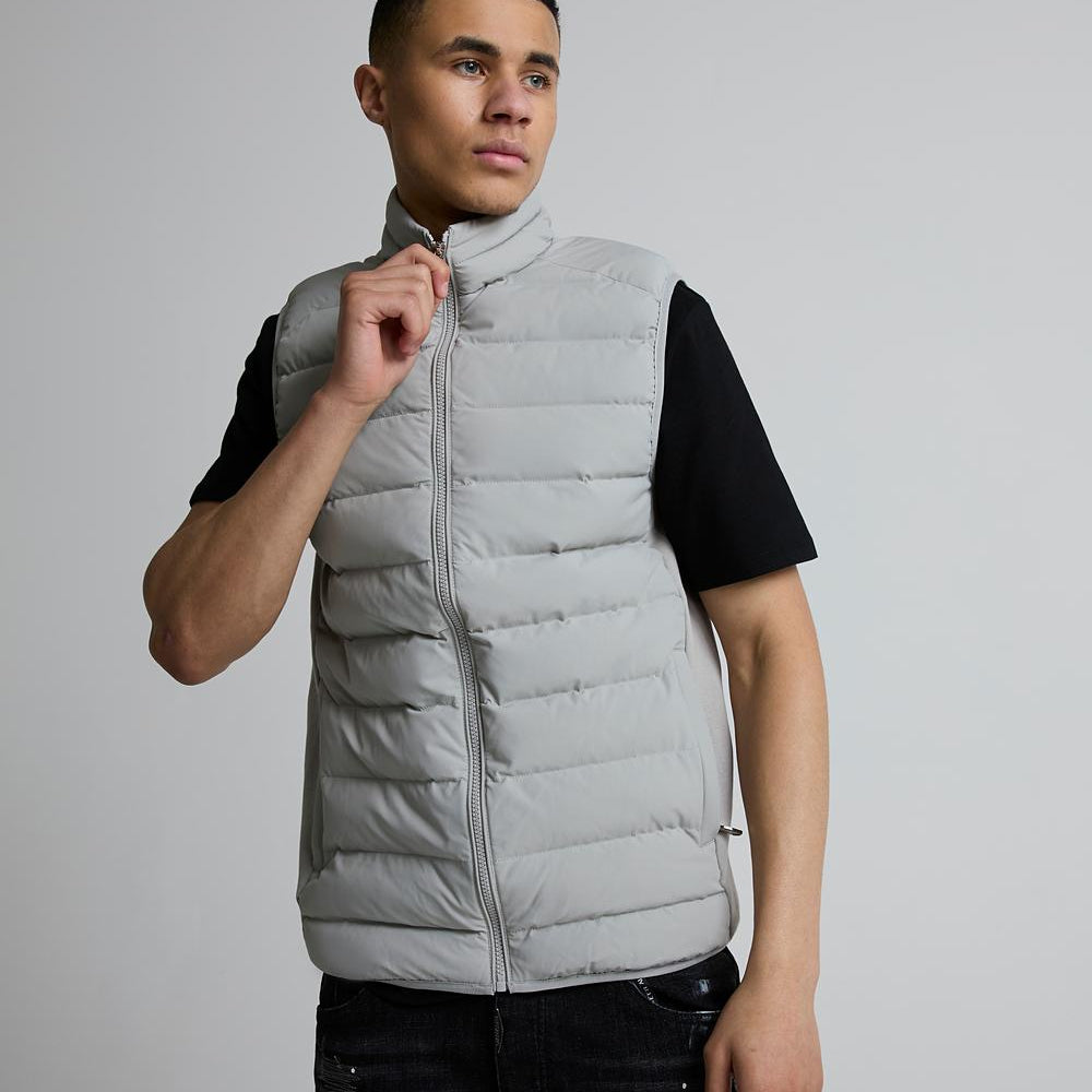 Alessandro Zavetti Masso Padded Gilet - Silver Thyme