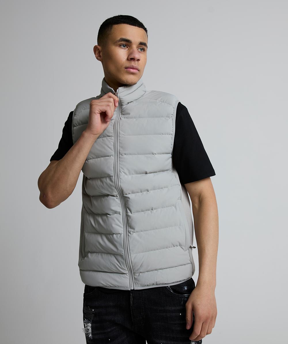 Alessandro Zavetti Masso Padded Gilet - Silver Thyme