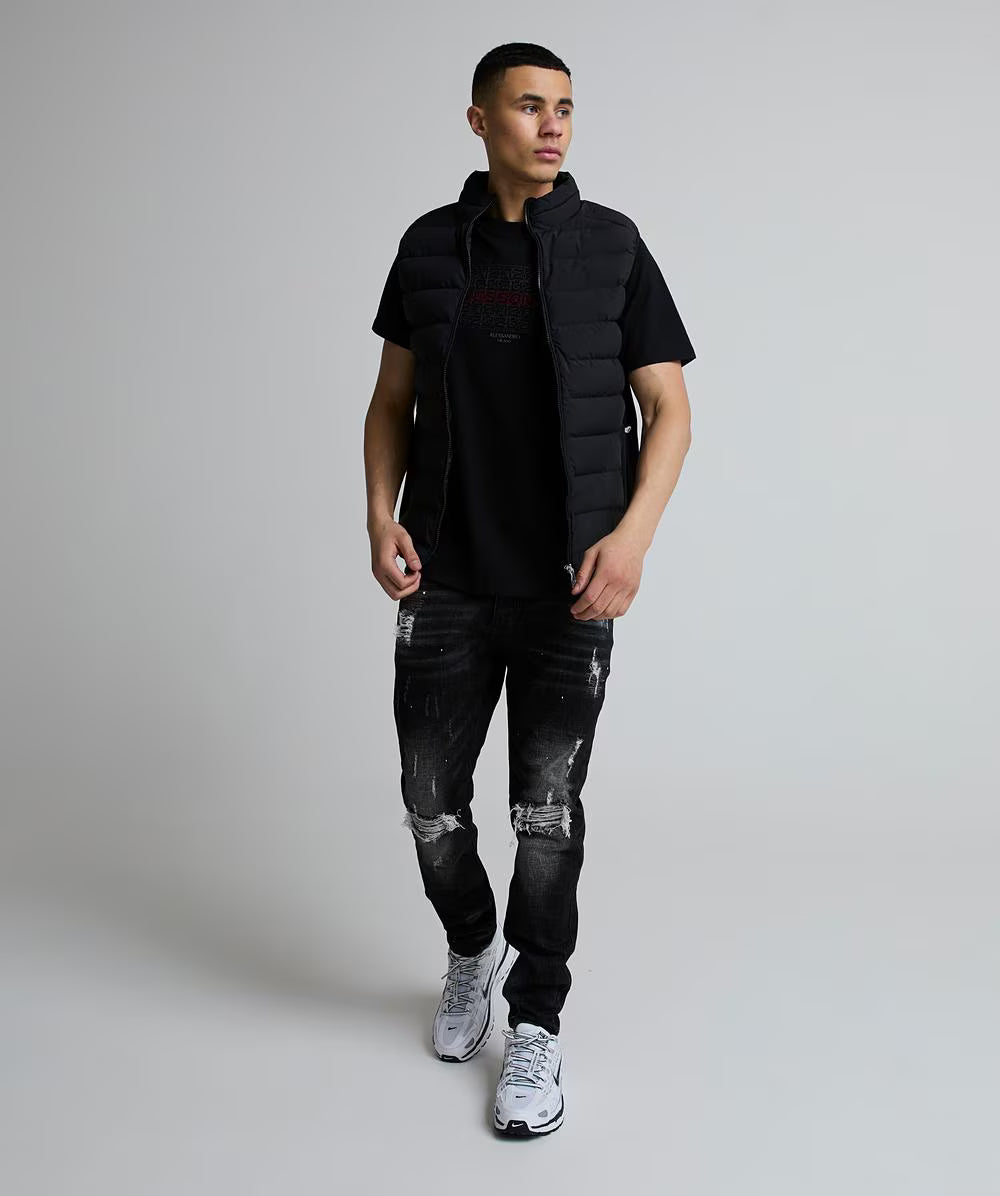 Alessandro Zavetti Masso Padded Gilet - Black