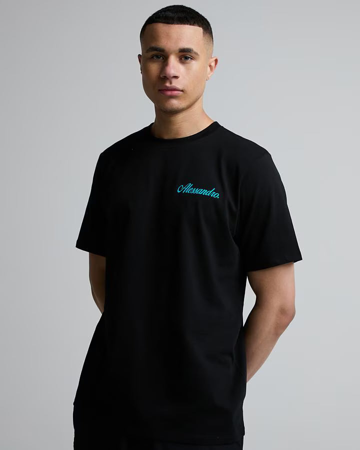 Alessandro Zavetti Ginestrello T-Shirt - Black/Viridelle Green