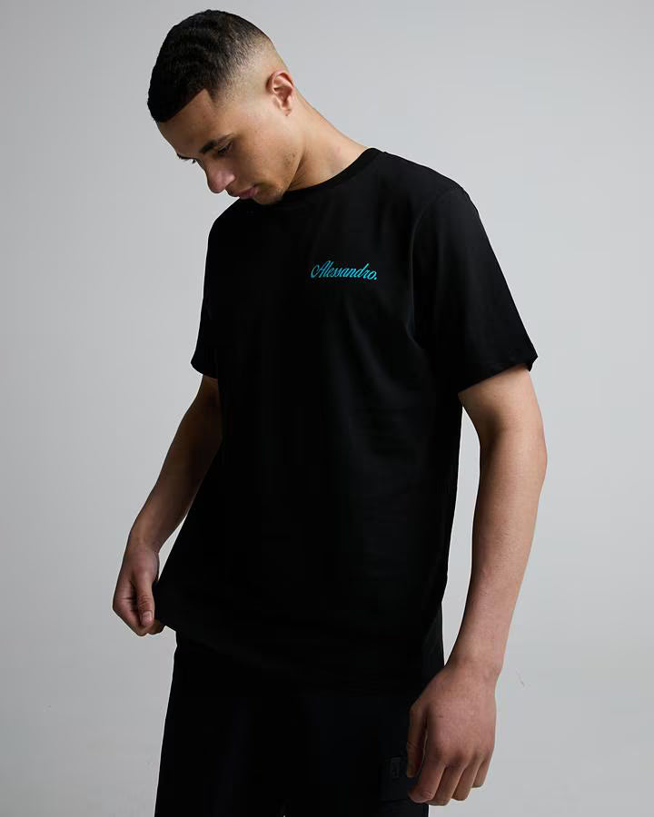 Alessandro Zavetti Ginestrello T-Shirt - Black/Viridelle Green