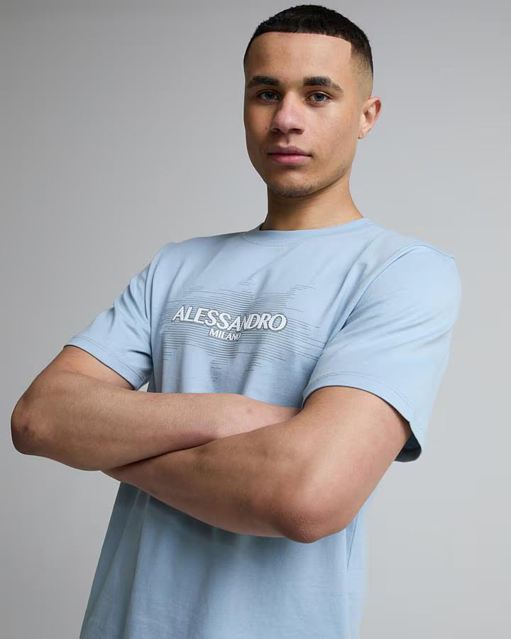 Alessandro Zavetti Vizari T-Shirt - Mistround Blue/Lunar Haze