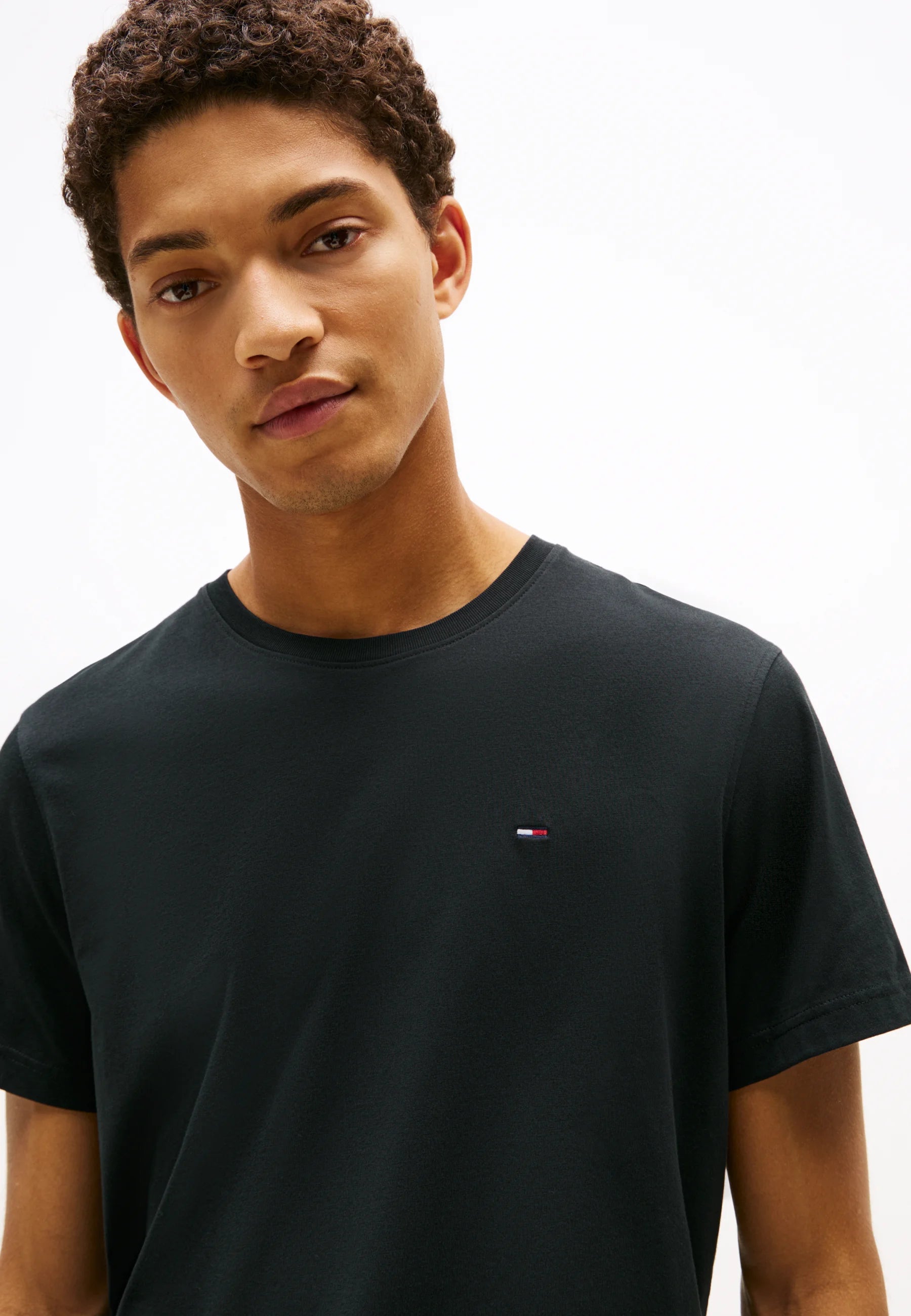 Tommy Jeans TJM Slim Signature T-Shirt - Black
