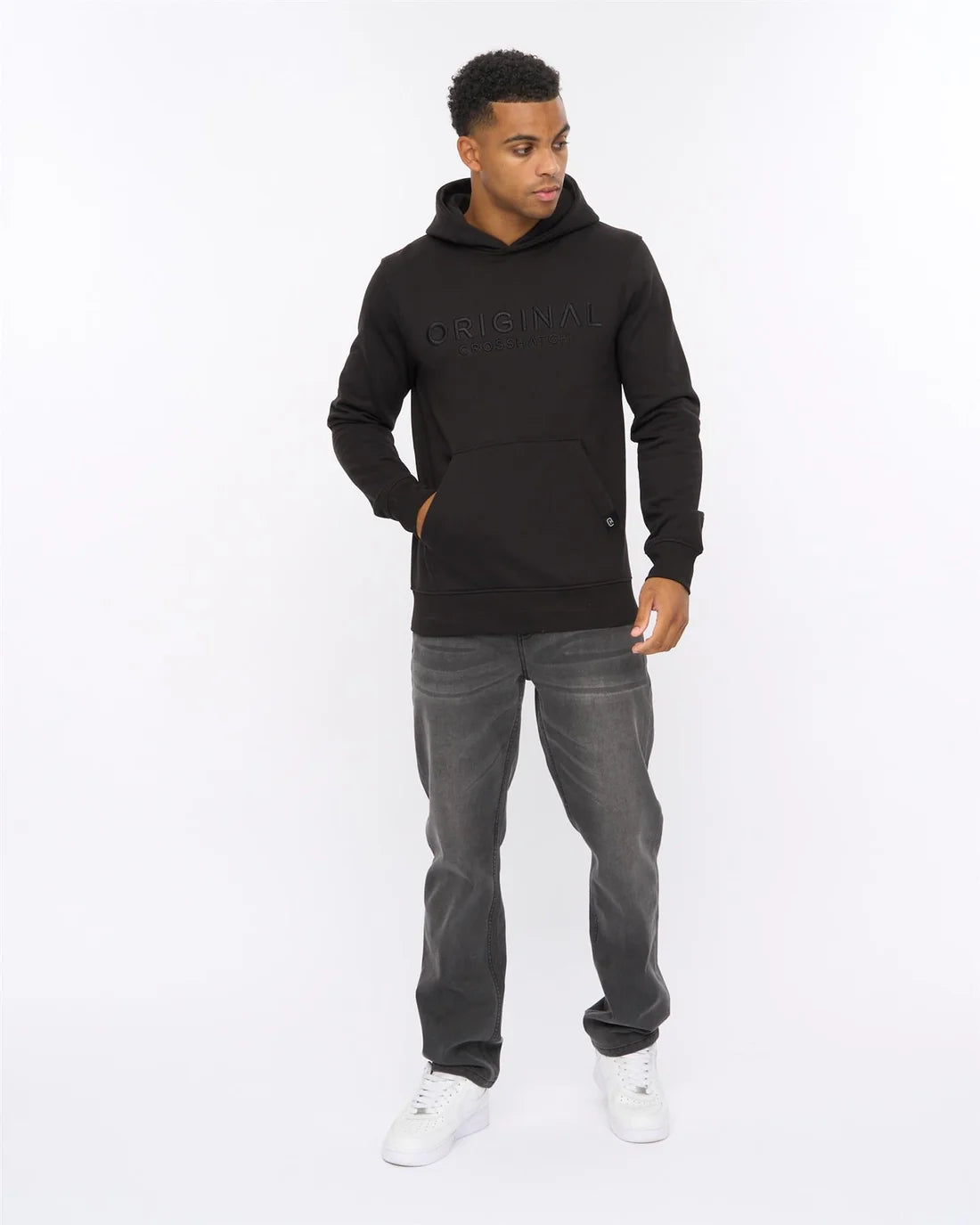 Crosshatch Haromere Hoodie - Black