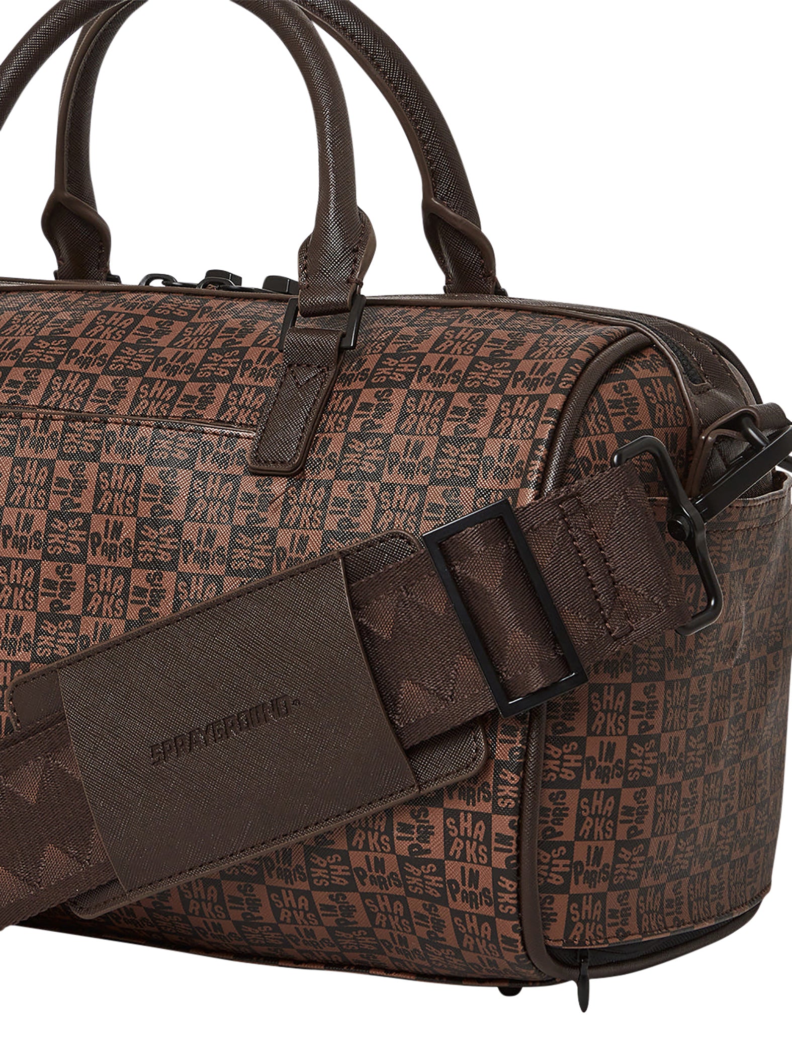 Sprayground 910D6520 Sharks In Paris Mini Duffle Bag - Brown