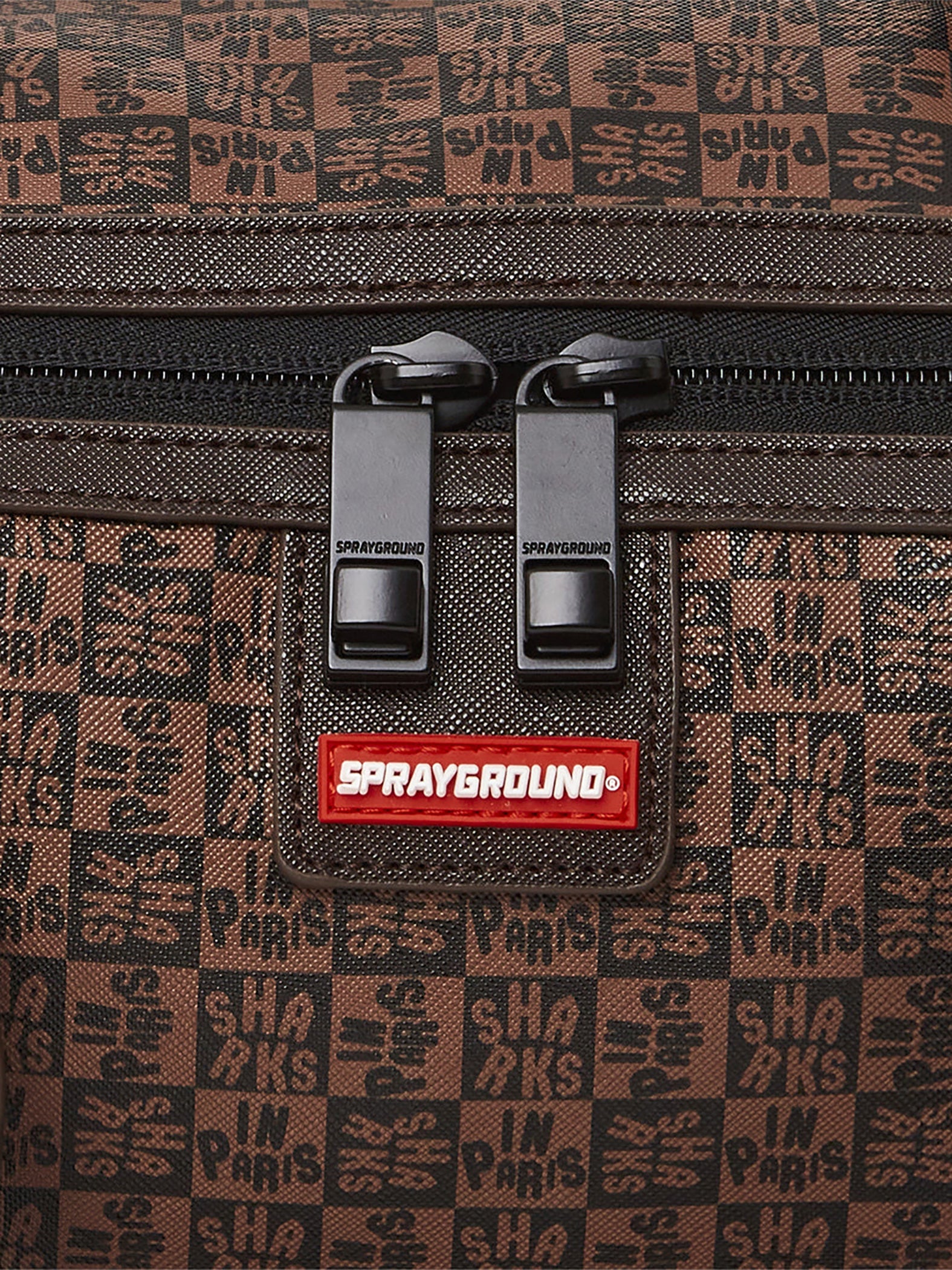 Sprayground 910D6520 Sharks In Paris Mini Duffle Bag - Brown