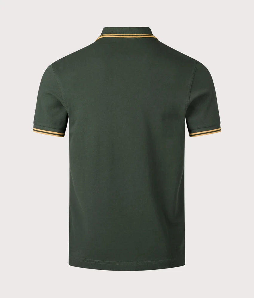 FRED PERRY M3600 PLAIN FRED PERRY POLO SHIRT Y22 CRT GRN/HNYCMB
