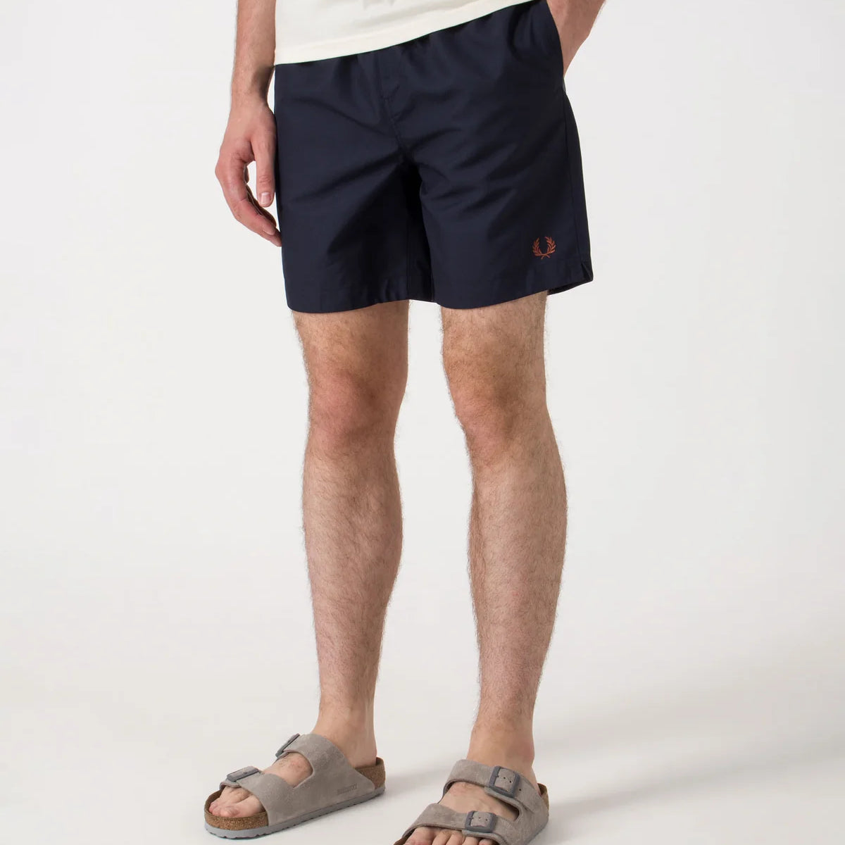 FRED PERRY S8508 SWIM SHORT Y31 NAVY/CINNAMON