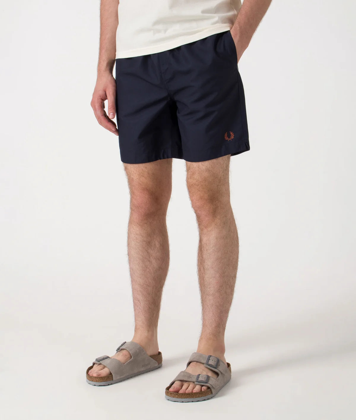 FRED PERRY S8508 SWIM SHORT Y31 NAVY/CINNAMON