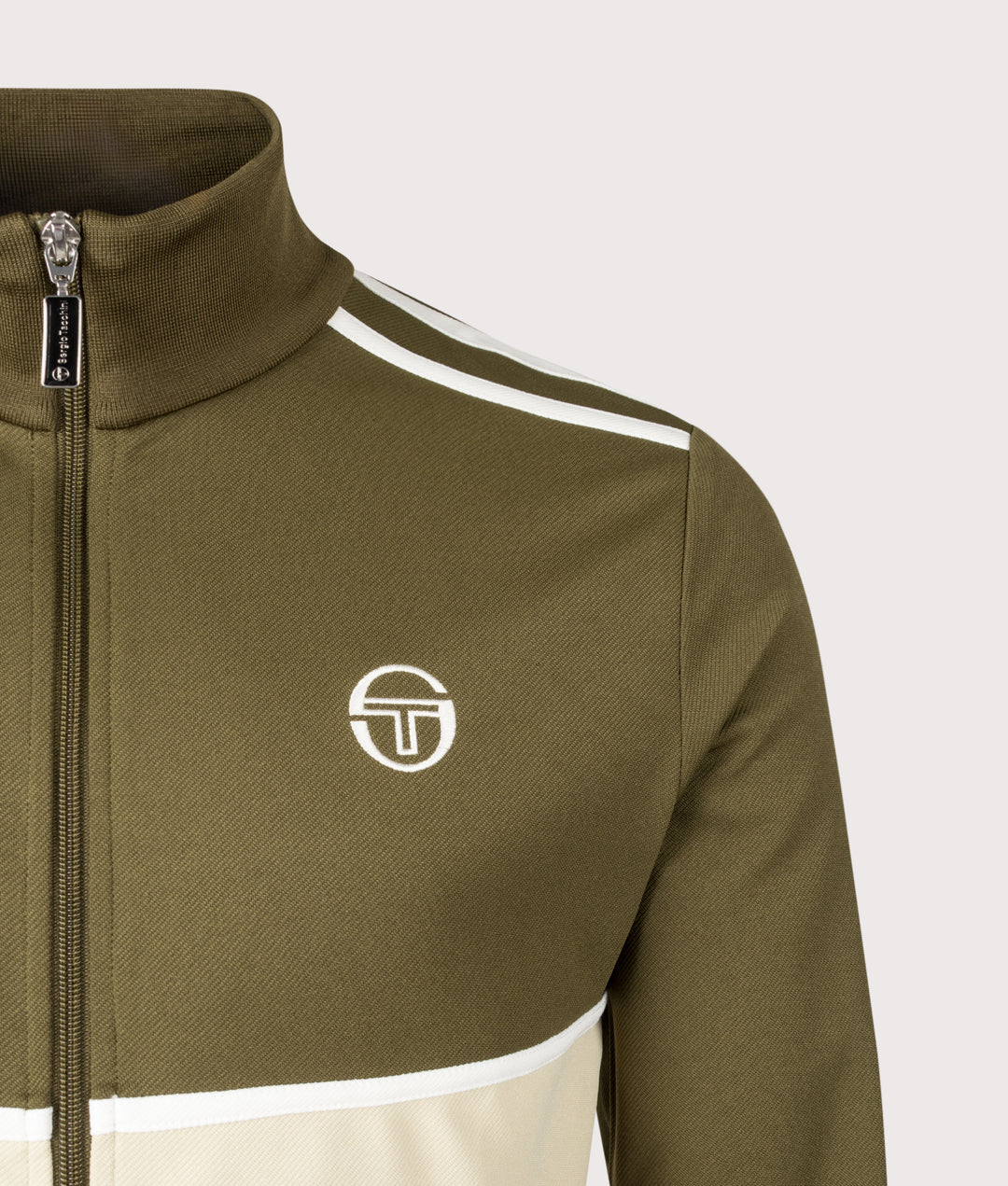 Sergio Tacchini STM12238 Locchi Track Top - Dark Olive/Mojave Desert/Gardenia