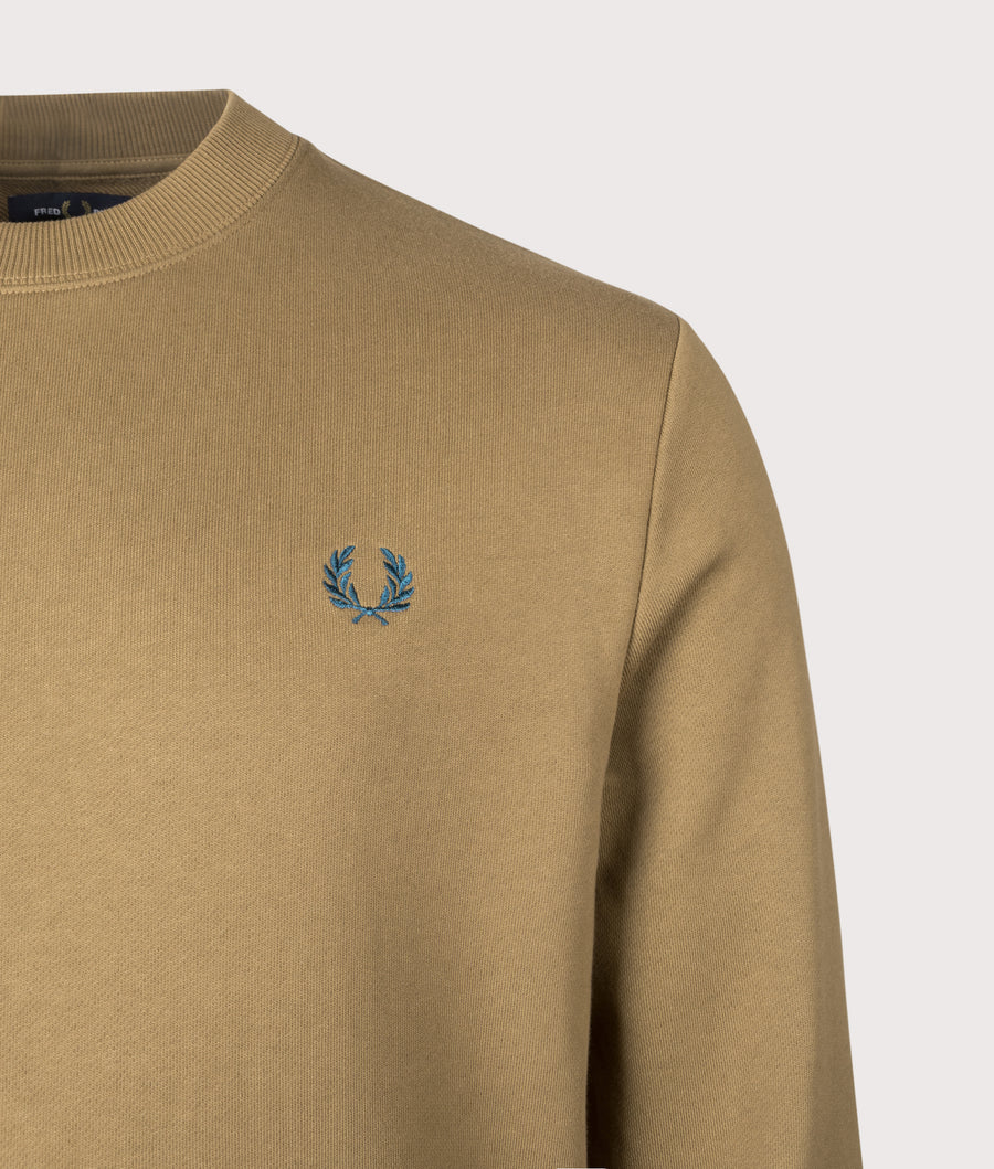 Fred Perry M7535 Crewneck Sweatshirt - Z60 Shaded Stone/Ecru