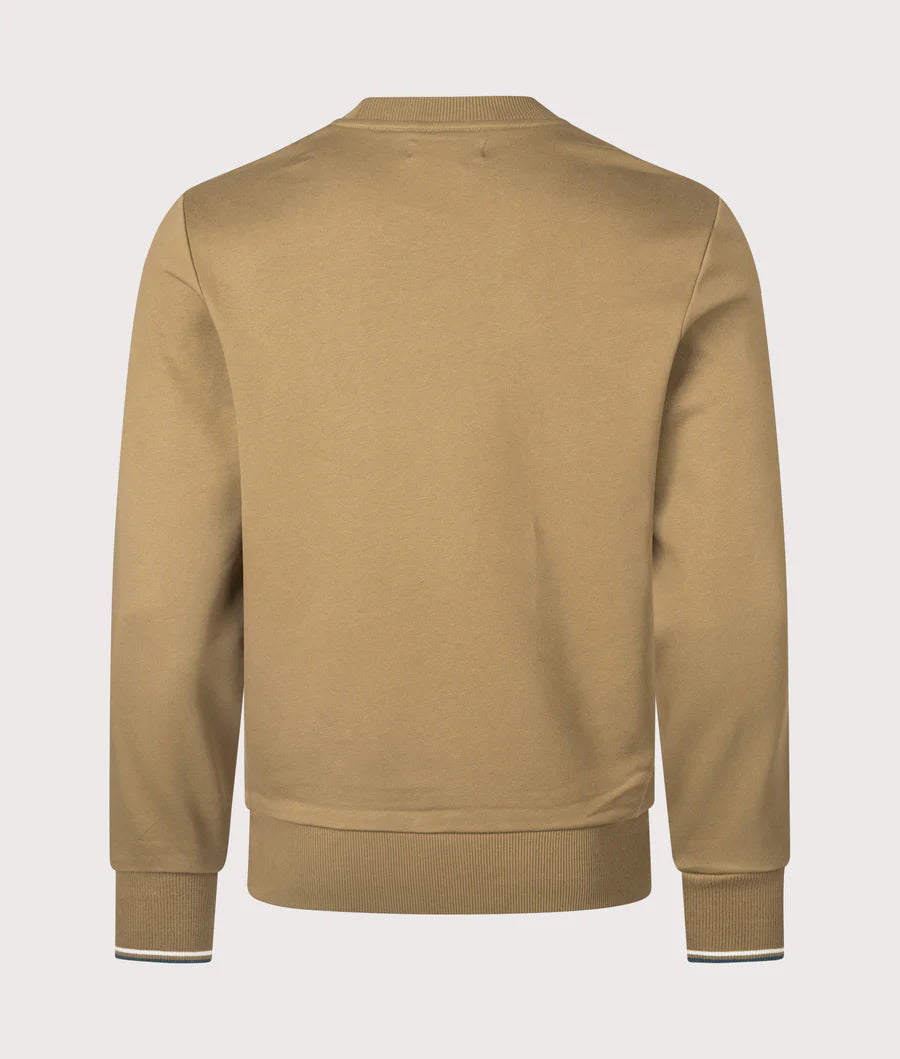 Fred Perry M7535 Crewneck Sweatshirt - Z60 Shaded Stone/Ecru