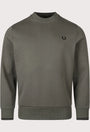 Fred Perry M7535 Crewneck Sweatshirt U70 - Field Green Black
