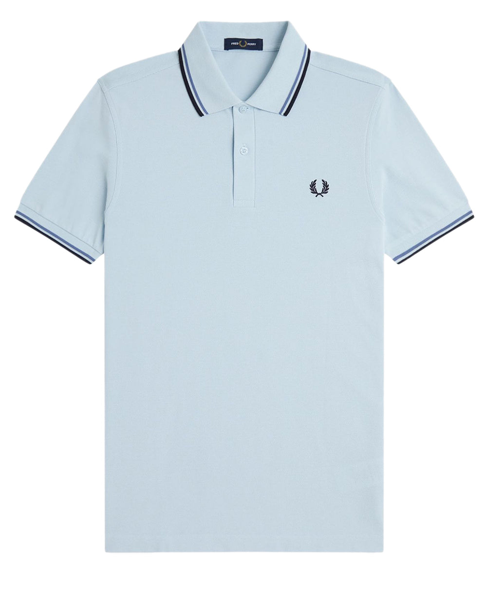 Fred Perry M3600 Twin Tipped Polo 96A - LGTIC/ACEBL/NAVY