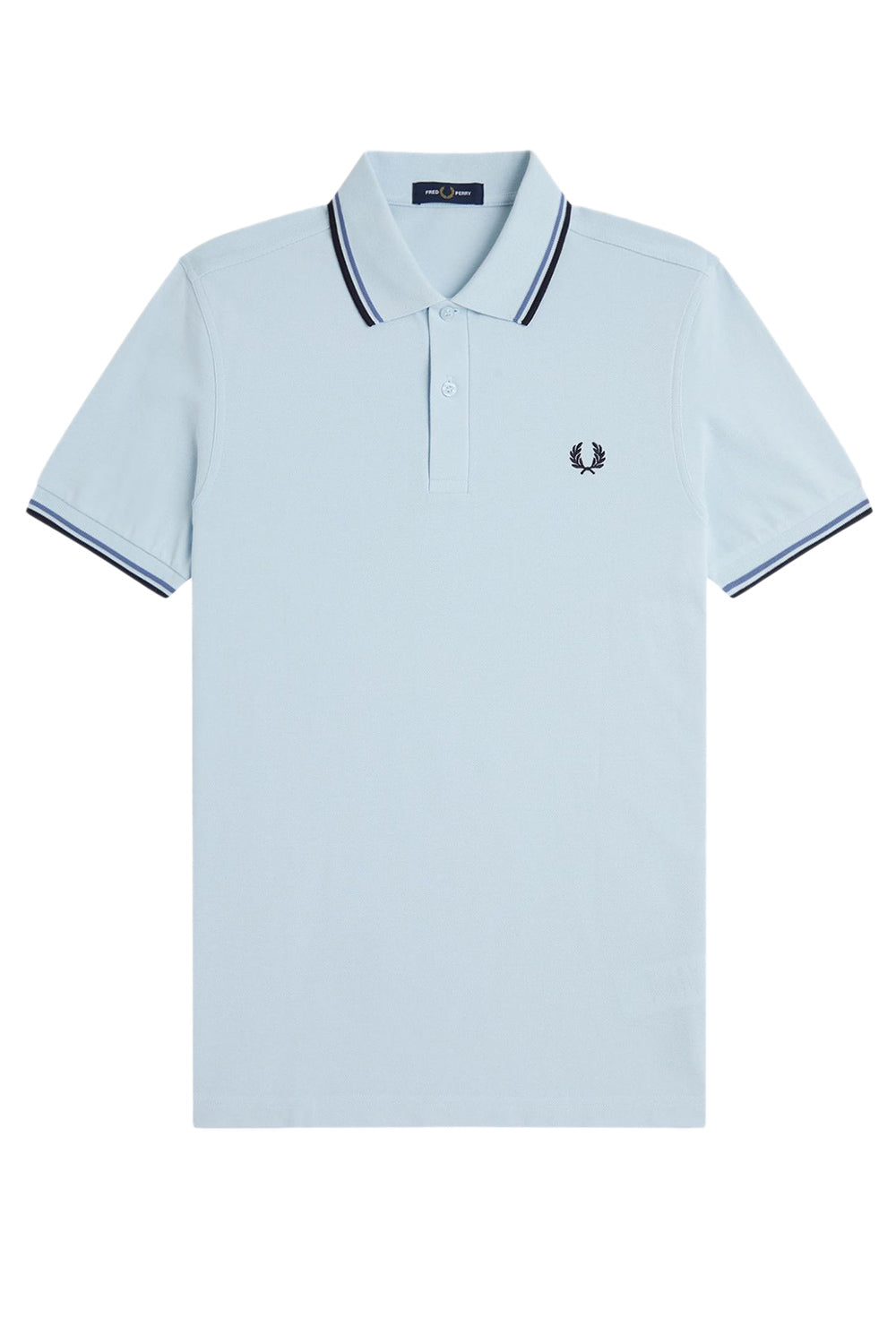 Fred Perry M3600 Twin Tipped Polo 96A - LGTIC/ACEBL/NAVY